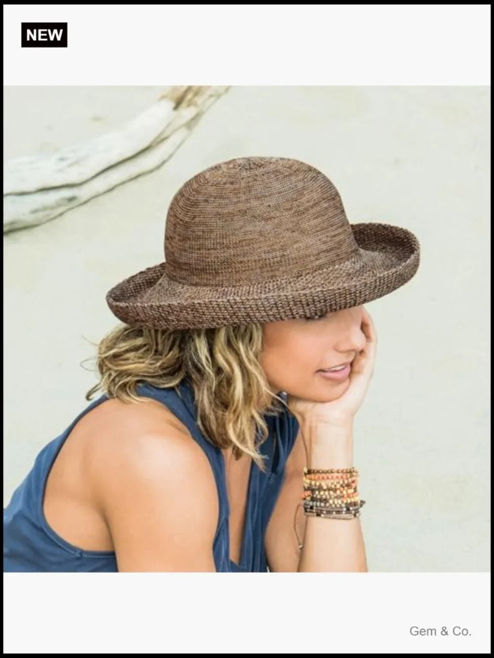 Packable Wide Brim Sun Hat with Adjustable Drawstring for Travel & Outdoor